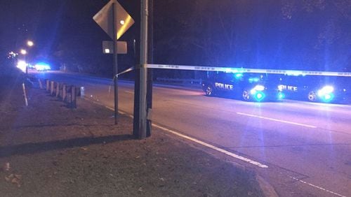 A woman was found shot and run over Saturday night on Candler Road in DeKalb County. (Credit; Channel 2 Action News)