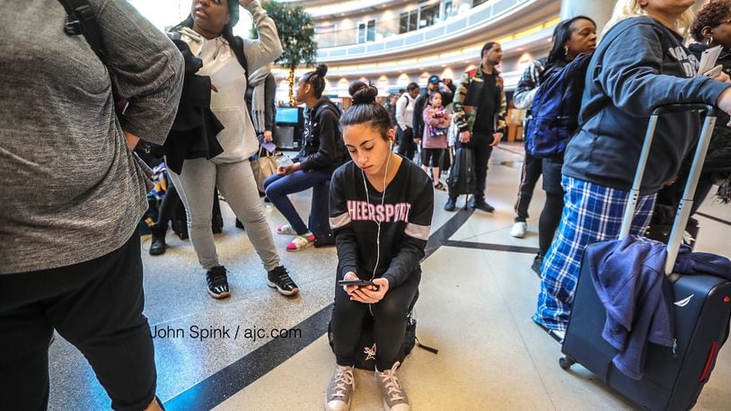Hartsfield-Jackson International Airport security lines the morning of Feb. 25, 2019. Credit: John Spink / ajc.com