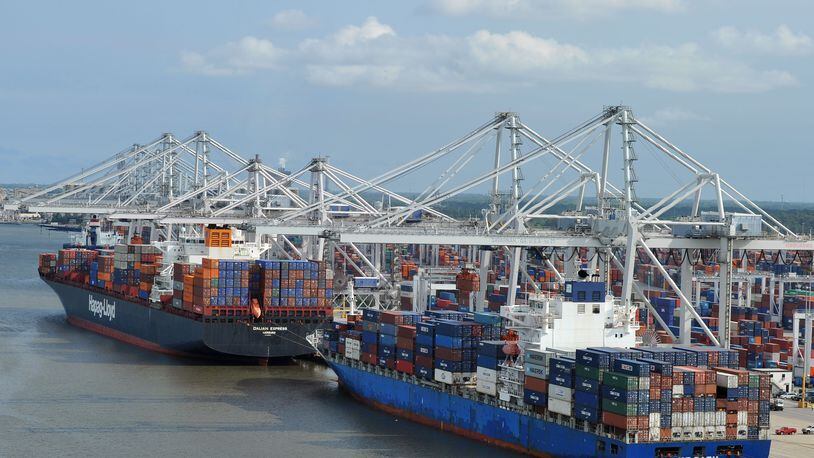 How a Biden administration will deal with China -- as well as the coronavirus -- will have multi-billion dollar impacts in Georgia.. The  state's imports were pinched by the Trump tariff war. Then the global pandemic meant a temporary plunge in business coming through the ports.  BRANT SANDERLIN / AJC FILE PHOTO