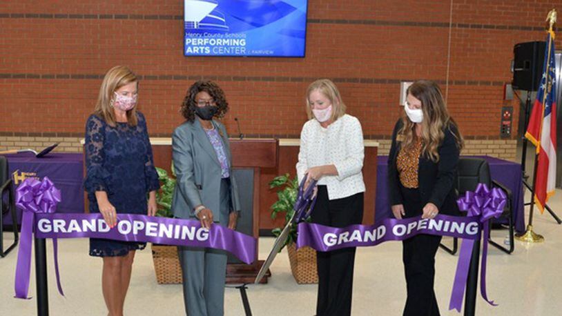 The ribbon is cut for the new Performing Arts Center.