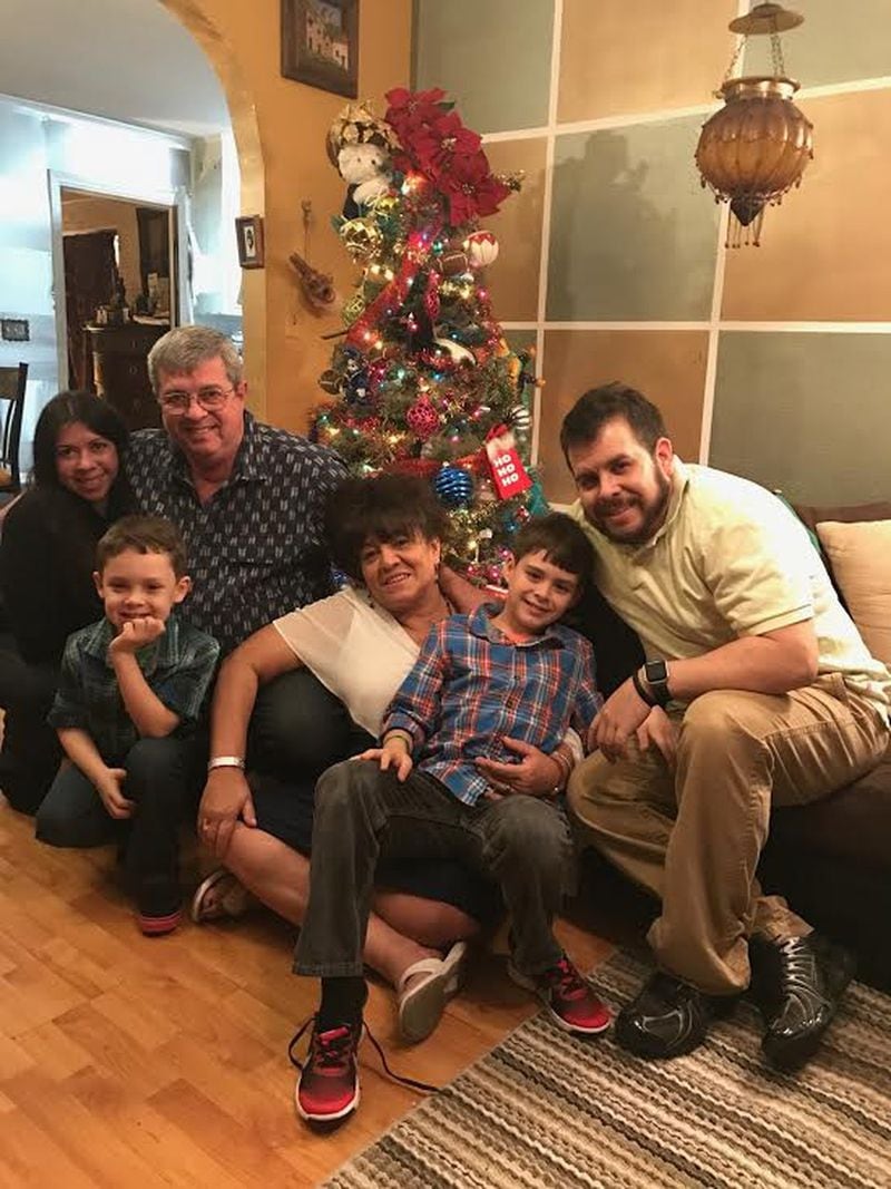 Nancy Gallegos and her husband Leslie Gottreich, along with her son Michael, her step-daughter Michelle and her grandsons Thomas (left) and Alex. CONTRIBUTED