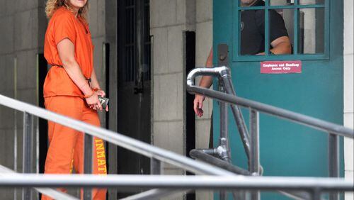Reality Winner arrives at a courthouse in Augusta, Ga., Thursday, Aug. 23, 2018, after she pleaded guilty in June to copying a classified U.S. report and mailing it to an unidentified news organization.