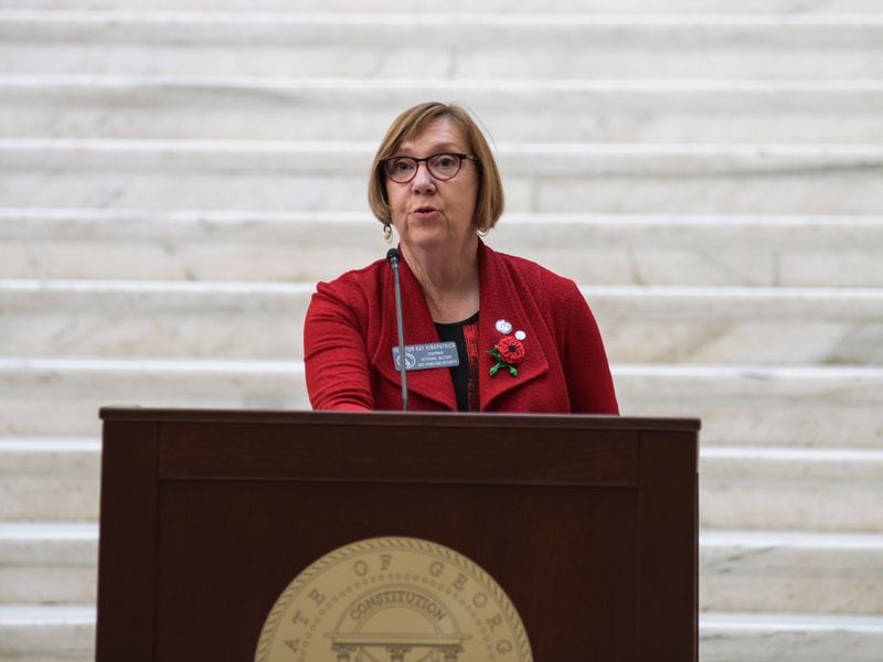 The Georgia Senate will vote today on a bill from state Sen. Kay Kirkpatrick, R-Marietta, to make gun safes and firearm safety devices exempt from sales taxes. (Natrice Miller / natrice.miller@ajc.com)