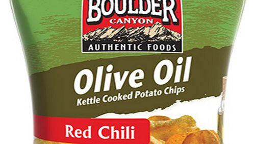 Boulder Canyon Olive Oil Red Chili Kettle Chips. (Boulder Canyon)