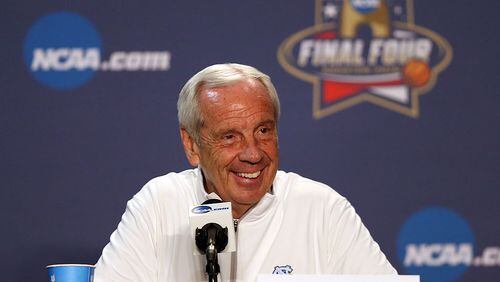North Carolina coach Roy Williams speaks during a news conference prior to the 2016 NCAA Men’s Final Four at NRG Stadium on March 31, 2016 in Houston, Texas. (Photo by Streeter Lecka/Getty Images)