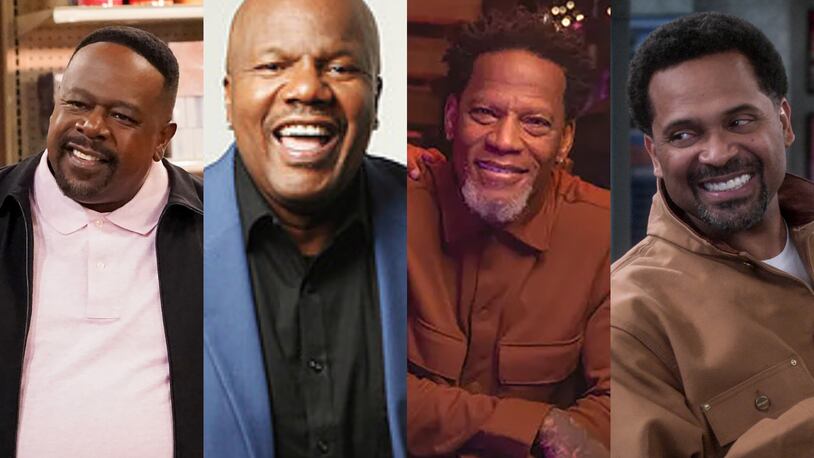 Cedric the Entertainer, Earthquake, D.L. Hughley and Mike Epps will be part of the Straight No Chaser tour at State Farm Arena Dec. 29, 2022. CBS/PUBLICITY/BOUNCE/NETFLIX