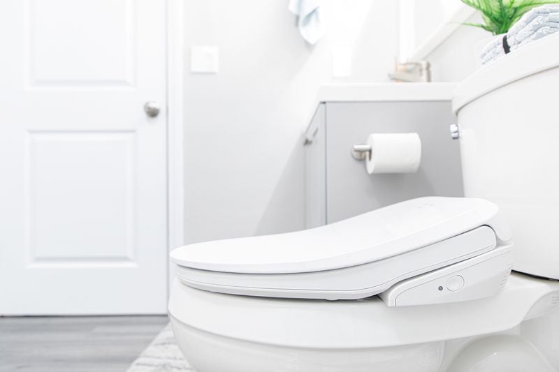A bidet toilet seat cover from Fluidmaster can make going to the bathroom a cleaner experience. / Courtesy of  Fluidmaster