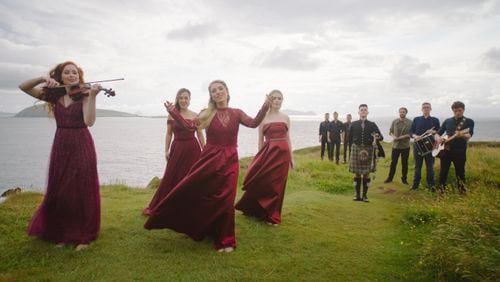 Celtic Woman is (from left) Tara McNeill (on violin), Muirgen O’Mahony, Chloe Agnew and Megan Walsh.