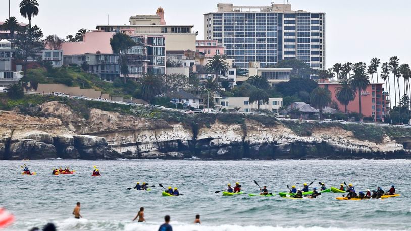 The La Jolla section of San Diego is a hilly seaside community that is home to the University of California, San Diego, the Museum of Contemporary Art San Diego and is noted for it's jewelry stores, boutiques, upmarket restaurants and hotels.