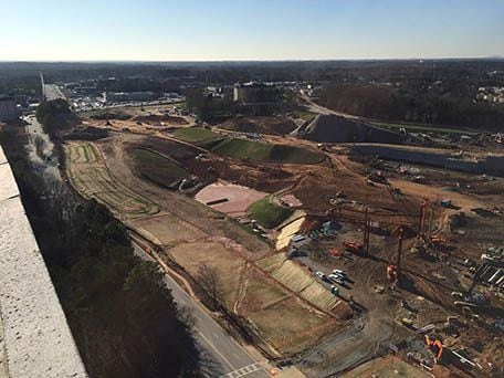 Atlanta Braves stadium renderings and site photos
