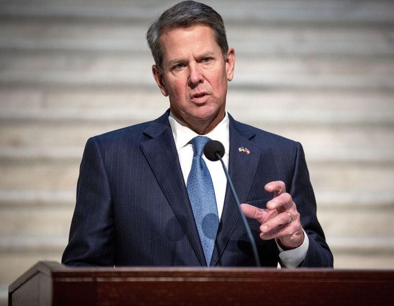 Governor Brian Kemp has a 50% stake in Specialty Stone Inc., a landscape masonry company in Hoschton, Ga., that received a $38,000 COVID relief loan, federal data shows. A Kemp spokesman said the money benefitted four employees, not the governor, who has no involvement in day-to-day business operations. (Steve Schaefer for The Atlanta Journal-Constitution.)