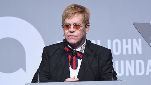 Sir Elton John speaks onstage at the Elton John AIDS Foundation gala as the organization celebrated it’s 25th anniversary in New York on Nov. 7, 2017.