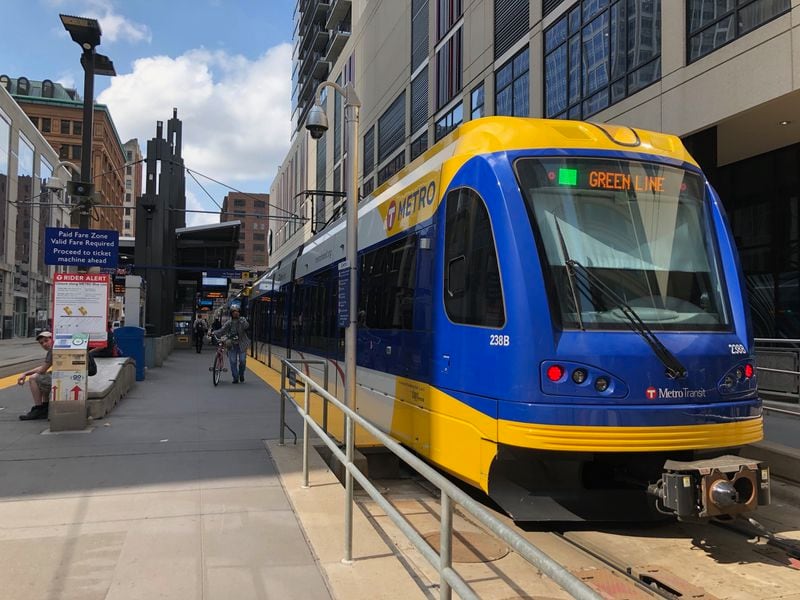 Light rail, like this line in Minneapolis, carries fewer passengers than MARTA-style heavy rail, but generally costs less to build. MARTA has proposed 21 miles of light rail lines in Atlanta. DAVID WICKERT/AJC