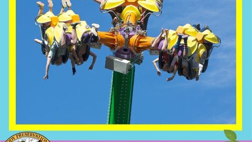 During the Lemonade Days Festival, Ride the Nemesis 360 will offer riders substantial hang-time at its 80-foot top and an impressive amount of G-force at the bottom. (Courtesy of Dunwoody Preservation Trust)