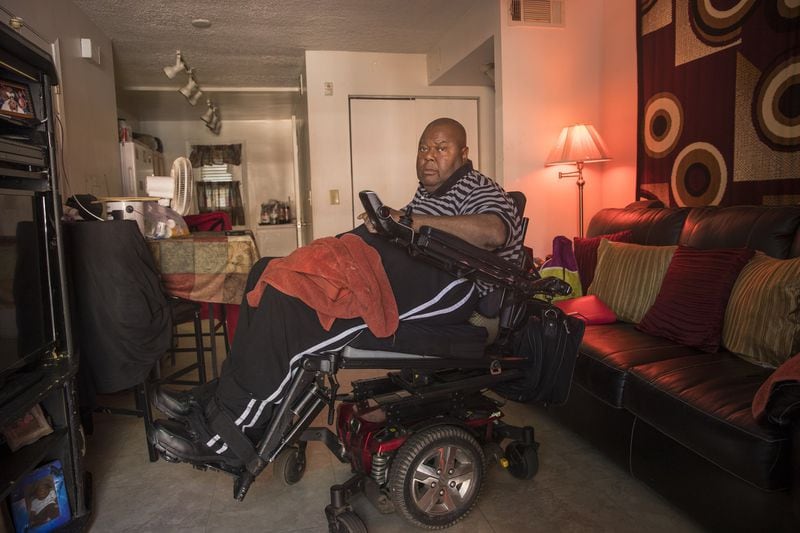 Tony Caldwell, 58, of Atlanta, talked to The AJC on May 4, 2018, about how rent increases proposed by U.S. Housing and Urban Development Secretary Ben Carson would affect his and his wife’s financial situation. They live in public housing in the Westminster Apartments in Atlanta’s Ansley Park neighborhood. (ALYSSA POINTER/ALYSSA.POINTER@AJC.COM)