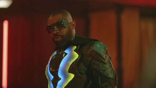 Black Lightning -- "The Book of Rebellion: Chapter One: Exodus" -- Image BLK208a_0005b.jpg -- Pictured: Cress Williams as Black Lightning -- Photo: The CW -- © 2018 The CW Network, LLC. All rights reserve