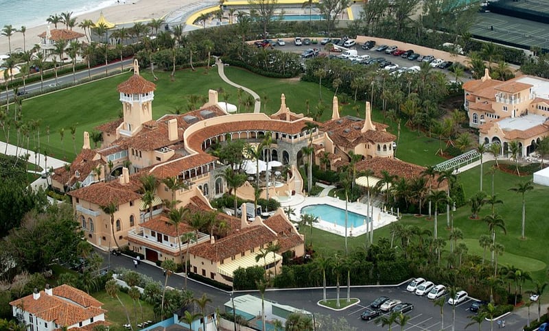 UNITED STATES - JANUARY 20:  Aerial view of Mar-a-Lago, the estate of Donald Trump, in Palm Beach, Fla.  (Photo by John Roca/NY Daily News Archive via Getty Images)
