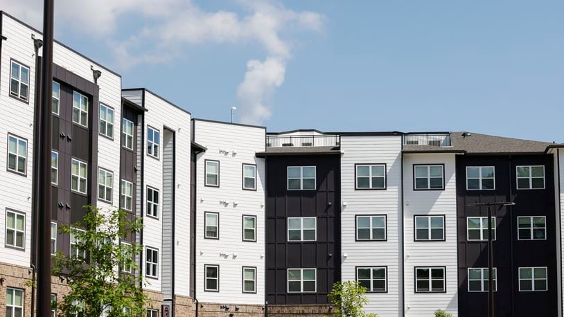 Parkside, a new affordable housing community located near the Beltline Westside Trail, had a grand opening on Wednesday, June 1, 2022. (Natrice Miller / natrice.miller@ajc.com)