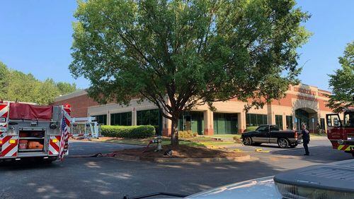Fire crews investigated a gas smell at an office park off Marconi Drive.