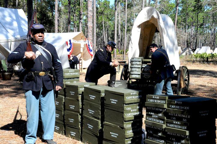 Black re-enactors in Georgia honor African-Americans who fought in the Civil War