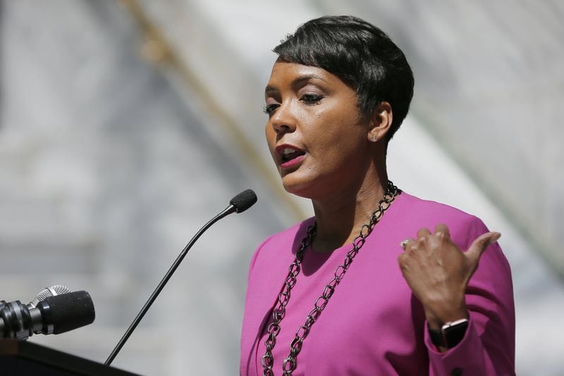 Mayor Keisha Lance Bottoms chairs the Invest Atlanta board and said Thursday that the transaction between the city and Invest Atlanta’s nonprofit fundraising arm needed to be reviewed. BOB ANDRES / BANDRES@AJC.COM