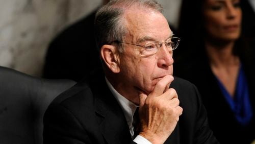 Charles Grassley, who chairs the Senate Judiciary Committee, in a file image. Grassley on Wednesday praised Georgia Judge Elizabeth Branch for rulings in favor of both “big guys and little guys.” (Rafael Suanes/TNS)