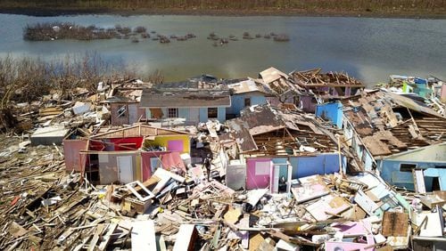 FILE PHOTO: A neighborhood was destroyed by Hurricane Dorian in the Bahamas.