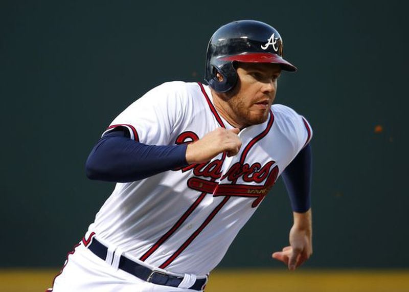 Braves slugger Freddie Freeman isn't expected back from the DL until just before or after the All-Star break. (AP photo)
