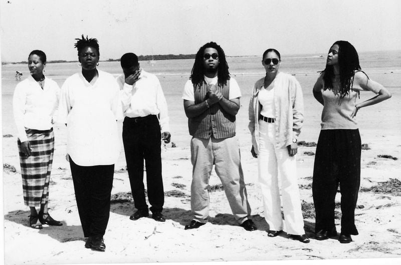 Members of the Dark Room Collective included Nehassaiu deGannes (from left), Adisa Vera Beatty, Major Jackson, Kevin Young, Natasha Trethewey and Sharan Strange.

