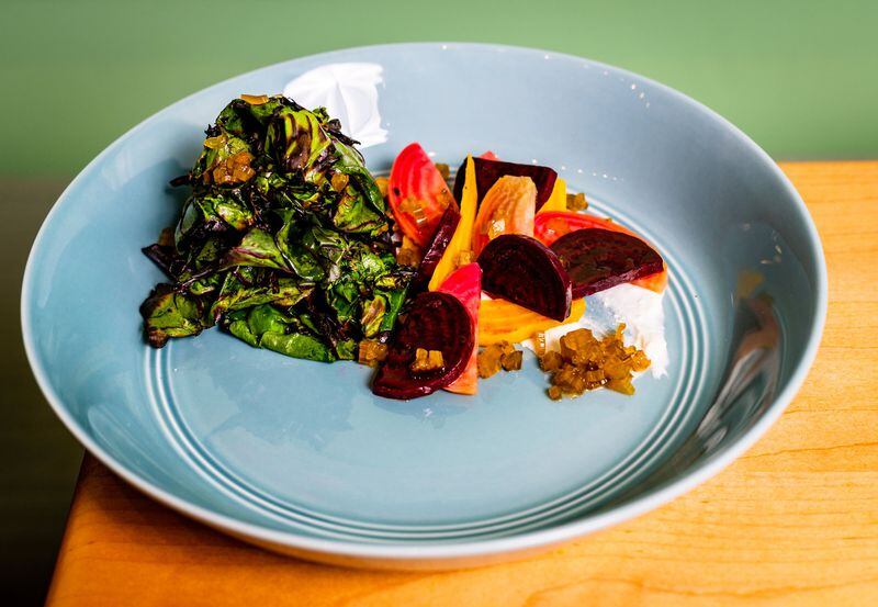 The roasted beets dish at Hazel Jane’s is a delightful study in contrasting tastes. CONTRIBUTED BY HENRI HOLLIS