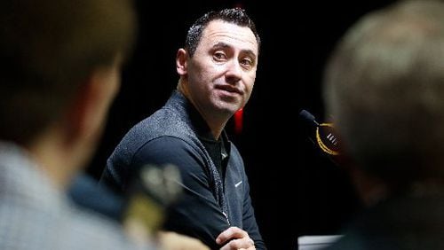 Steve Sarkisian says he's not looking to make big changes to Falcons' offense. (Photo by Brian Blanco/Getty Images)