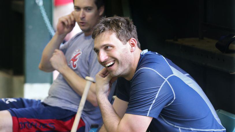 Jeff Francoeur, pictured during an early spring-training workout, must be told Tuesday by the Braves whether he’s going to be on their opening-day roster. (Curtis Compton / ccompton@ajc.com)