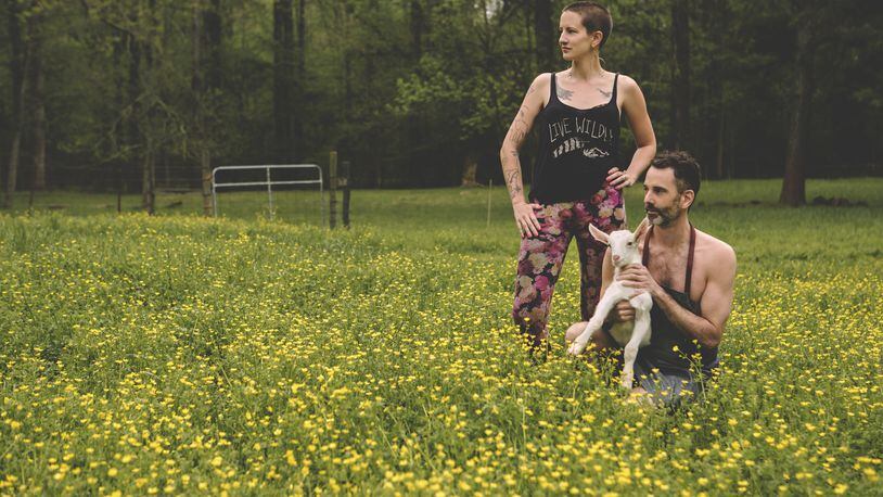 Darby Smith from Sun Dog Farmer in Blairsville and Steven Satterfield of Miller Union in Atlanta appear on the cover of the Farmer Fund calendar.