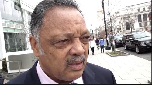 Rev. Jesse Jackson struck a hopeful chord after President Donald Trump's inauguration but says there is much work to be done to heal a divided nation. Photo and video: Jennifer Brett