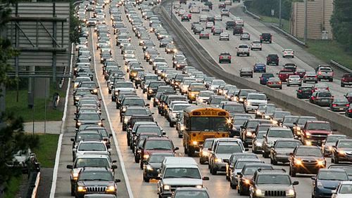 The Ga. 400 southbound shoulder lane opened to morning rush hour traffic Monday in an effort to relieve congestion on one of Georgia's busiest roads. The new setup didn't appear to be helping much, as bumper-to-bumper traffic was reported between Windward Parkway and Northridge Road.