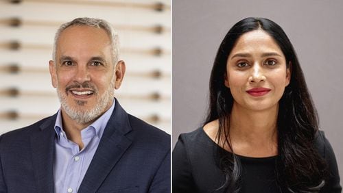 Carlos Pagoaga, left, will be the new vice president of global community affairs for the Coca-Cola Company and president of the Coca-Cola Foundation, replacing Saadia Madsbjerg, right. (Coca-Cola)