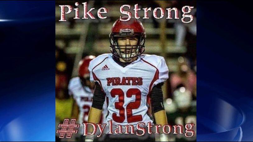 Pike County High School football player Dylan Thomas died Sunday of injuries sustained in a game Friday night.