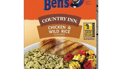 Uncle Ben’s Country Inn chicken and wild rice mix is easily found at many Dollar Tree stores.