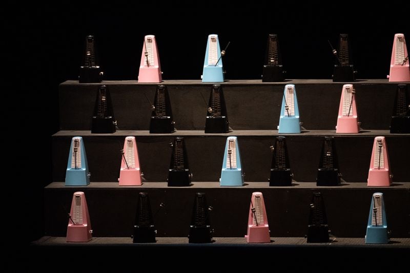 The Spoleto Festival performance of “Poèm Symphonique" features 100 mechanical metronomes. Photo: Leigh Webber Photography