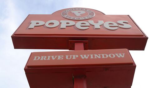 A Popeye's sign. (Photo by Joe Raedle/Getty Images)