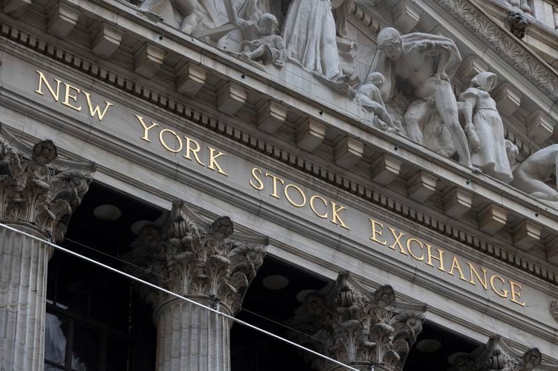 FILE - The New York Stock Exchange is shown on March. 21, 2024. Global shares are mostly higher on Thursday, April 4, 2024, amid expectations for more U.S. interest rate cuts this year.(AP Photo/Yuki Iwamura, File)