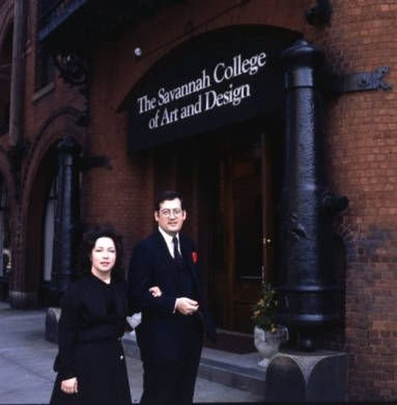 Richard and Paula Rowan, two of the founders of the Savannah College of Art and Design, in 1982. The Rowans divorced in 2000, and Richard Rowan left the school the following year. His former wife, now Paula Wallace, took control of the school and in 2015 was the highest-paid college president in America. AJC FILES