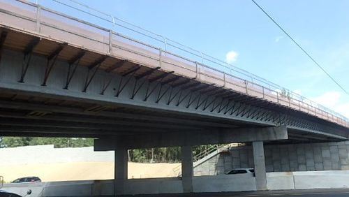 GDOT will open the Spout Springs Road Bridge over I-85 to traffic Friday, July 19. (Courtesy GDOT)