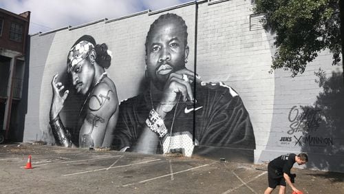 A 30-foot-tall mural of Atlanta hip-hop legends OutKast was painted on the side of a building in Atlanta’s Little Five Points neighborhood. TYLER ESTEP / TYLER.ESTEP@AJC.COM