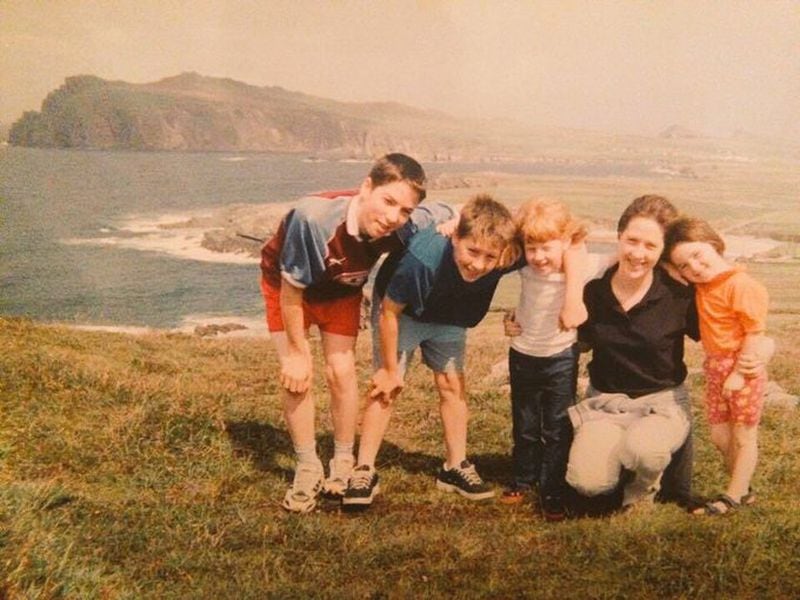 The Egan children: (left to right), Kevin, Michael, Kate, Julie and Mary in County Kerry on the southwest coast of Ireland in 1998. (Courtesy of Kevin Egan)