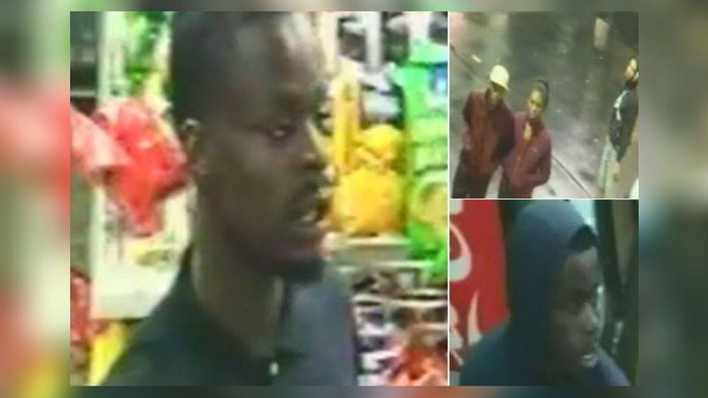 Authorities released photos from surveillance footage of five people believed to be connected to a deadly shooting at a Valero gas station in south Fulton County.