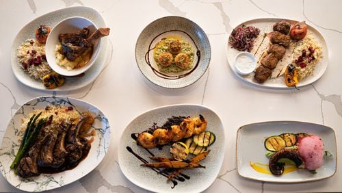 Dishes from the menu of Knife Modern Mediterranean in Atlanta.