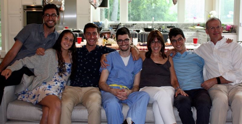 Shaun Kleber (left), with his siblings Selena, Brandon, Troy, mom Nancy, brother Chase, and dad Scott. CONTRIBUTED