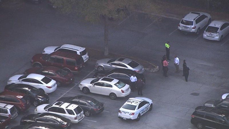 A body was found Tuesday in the trunk of a car at the H.E. Holmes MARTA station. (Credit: Channel 2 Action News)
