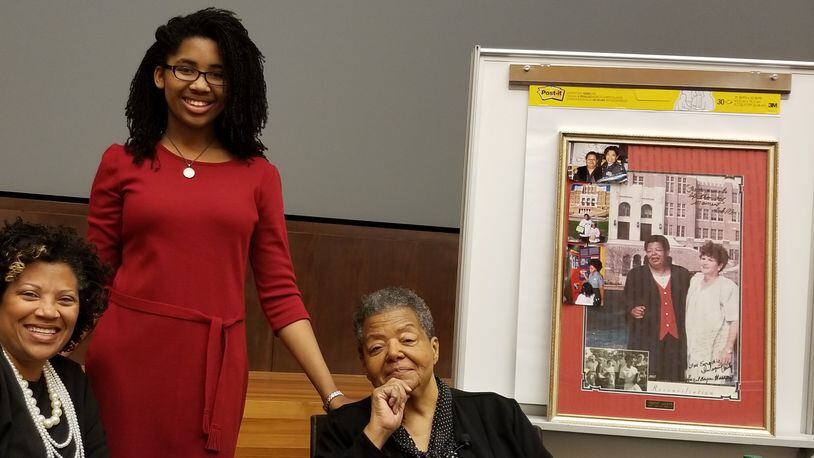 L to R: Dr. Eurydice Stanley, Grace Stanley and Elizabeth Eckford, authors of "The Worst First Day: Bullied While Desegregating Central High."